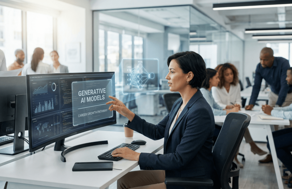 AI professional working with Generative AI models