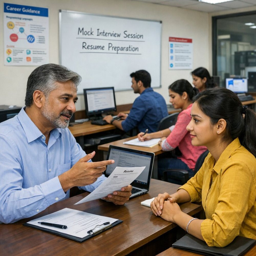 Mock interview and resume preparation session